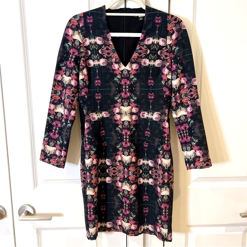 BLACK HALO Mindy Floral Long Sleeve V-neck Sheath Dress | 2‌‌‌‌‌‌‌‌